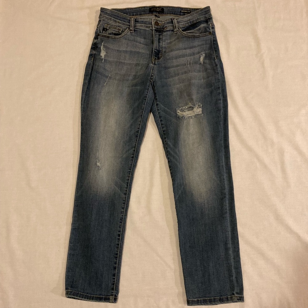 JUDY BLUE Boyfriend High Rise Jeans Womens Size 11/30 Blue